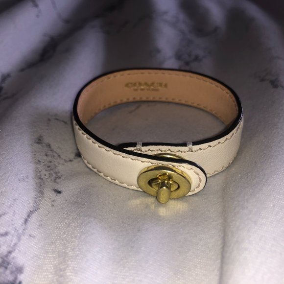 Ivory Coach Leather Bracelet - Picture 3 of 4